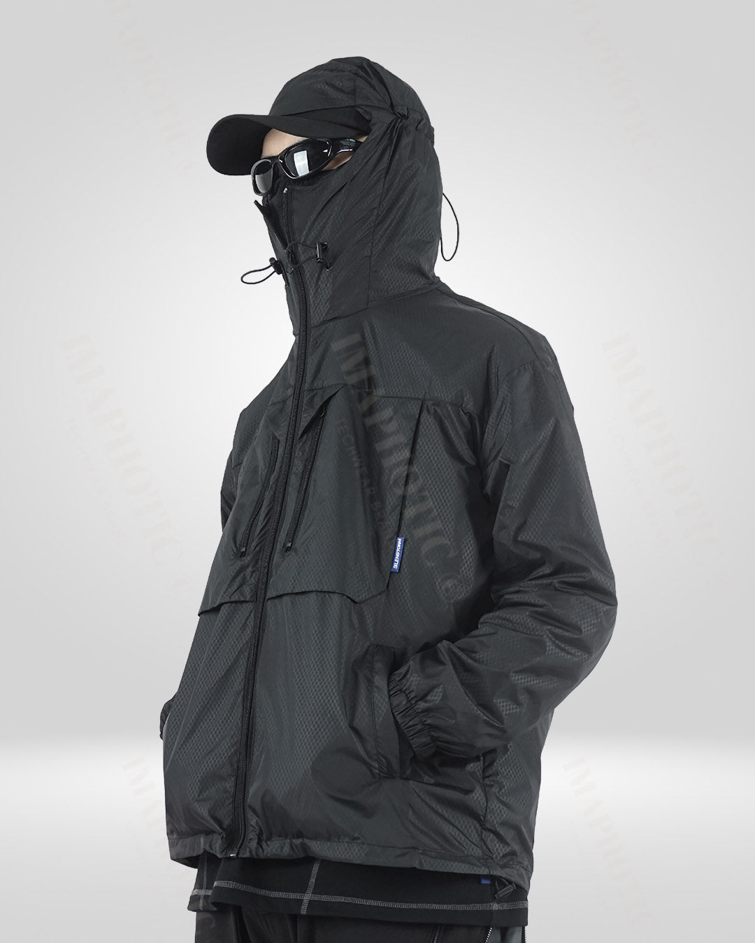 Black Sun Protection Lightweight Jacket - Men's UV Resistant Outdoor Gear