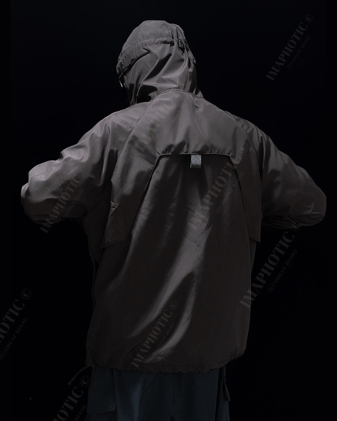 High Neck Zip-Up Hooded Jacket