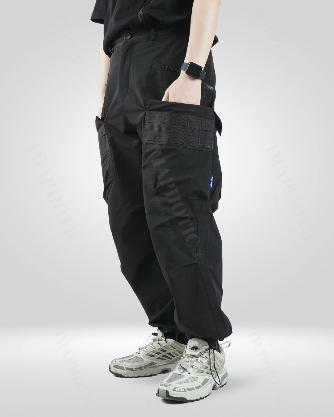 Durable & Functional Nylon-Spandex MOLLE Loose Cargo Pants for Men