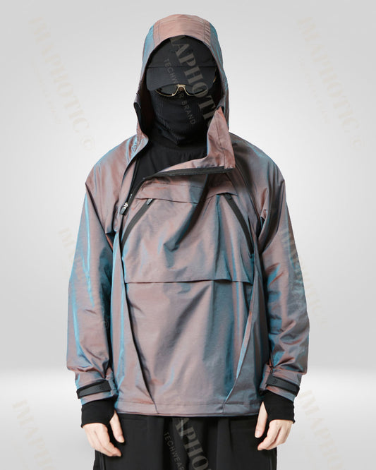 Reflective Hooded Windbreaker Jacket