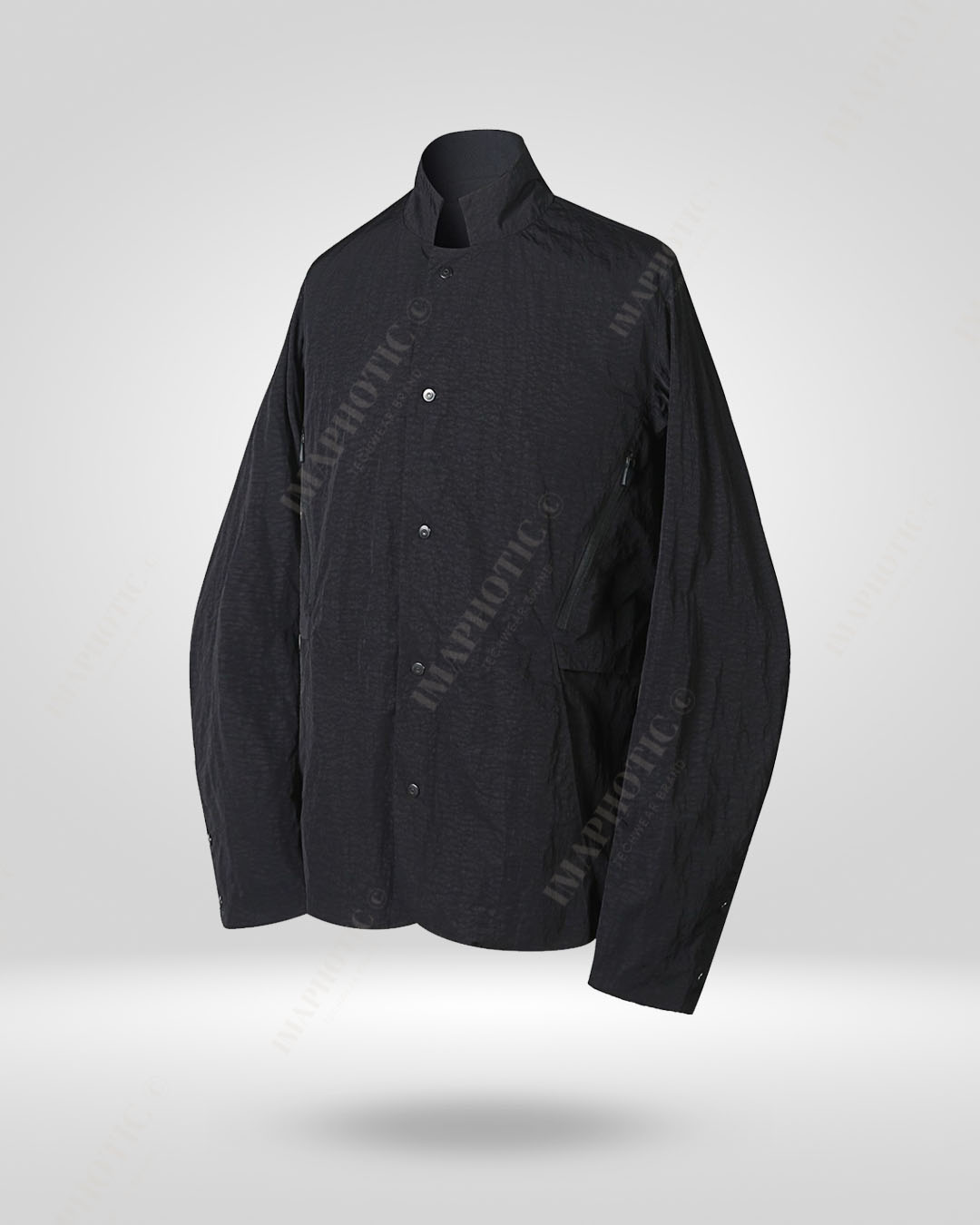 Sleek Black Shirt Jacket for Men