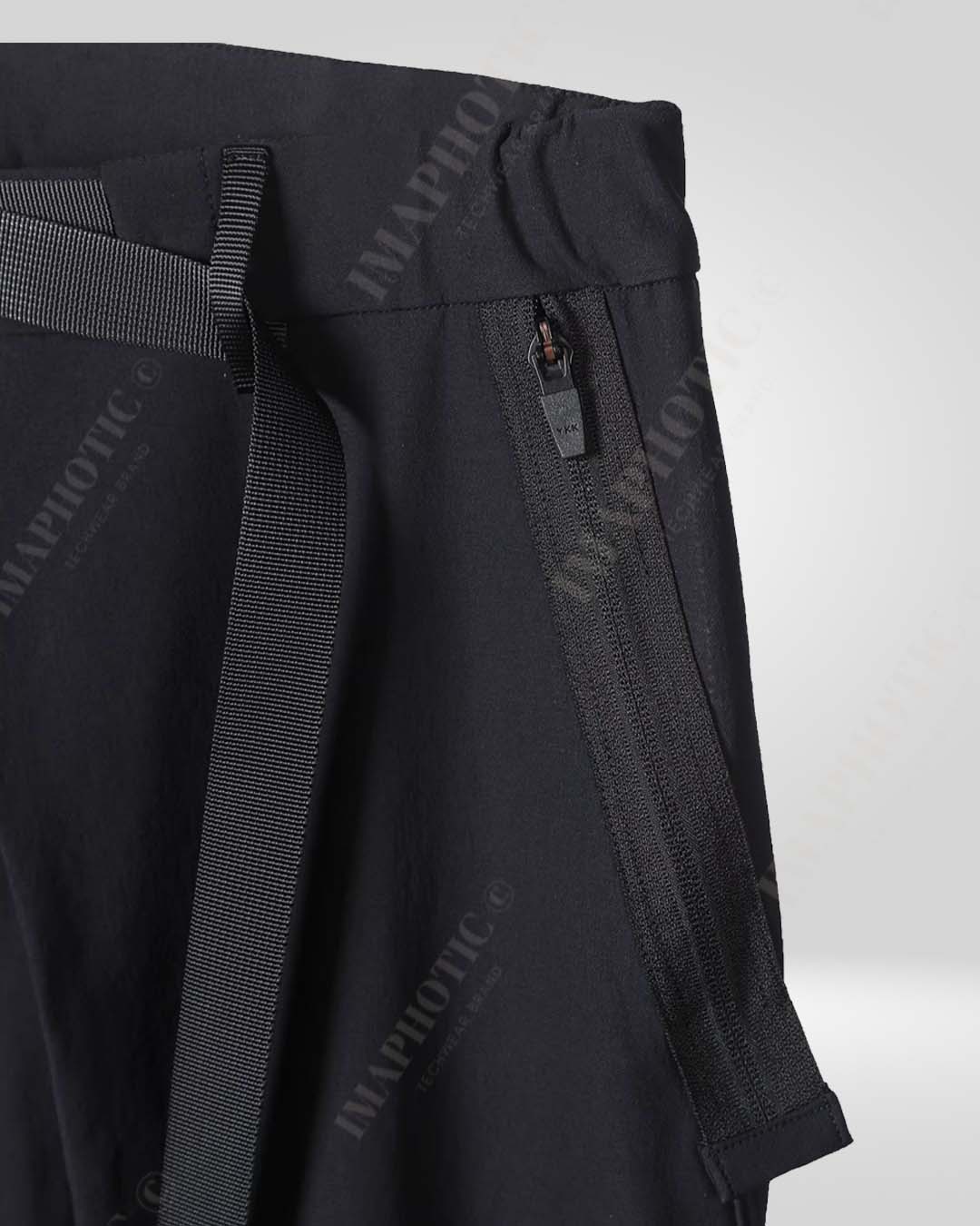 Urban Black Wide-Leg Tactical Pants