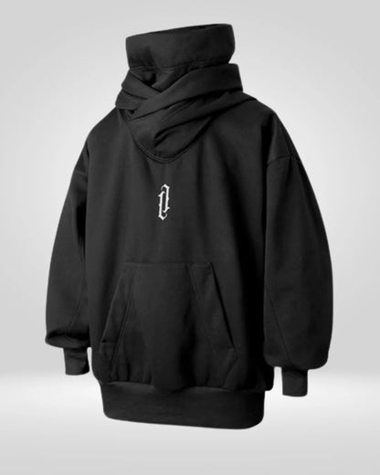 Black turtleneck hoodie​